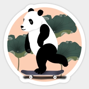 Easy ride with panda Sticker